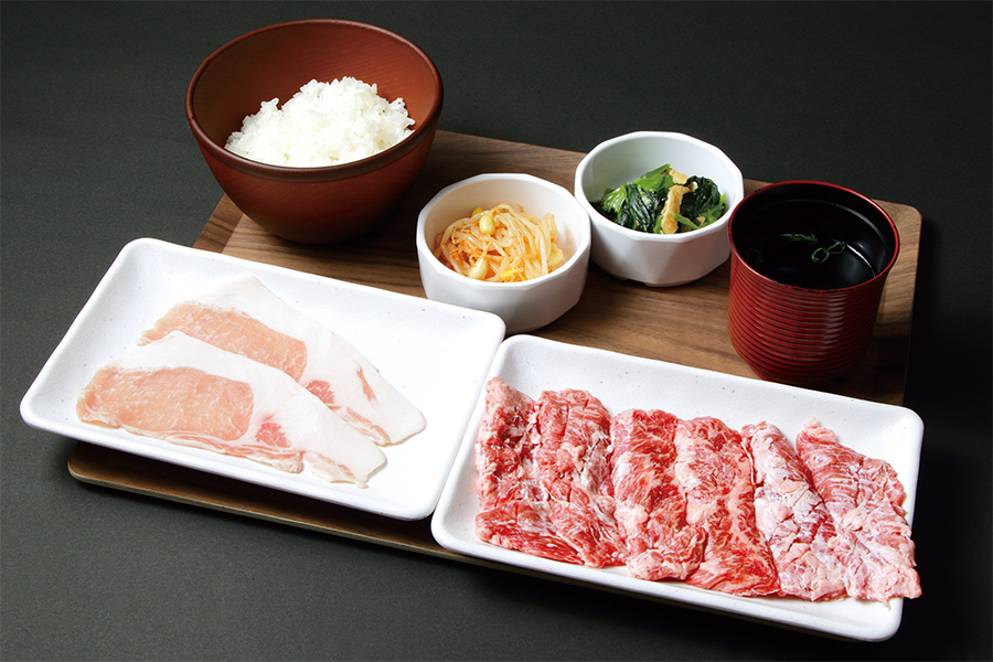 旨味ハラミ(120g)と多古豚(40g)御膳